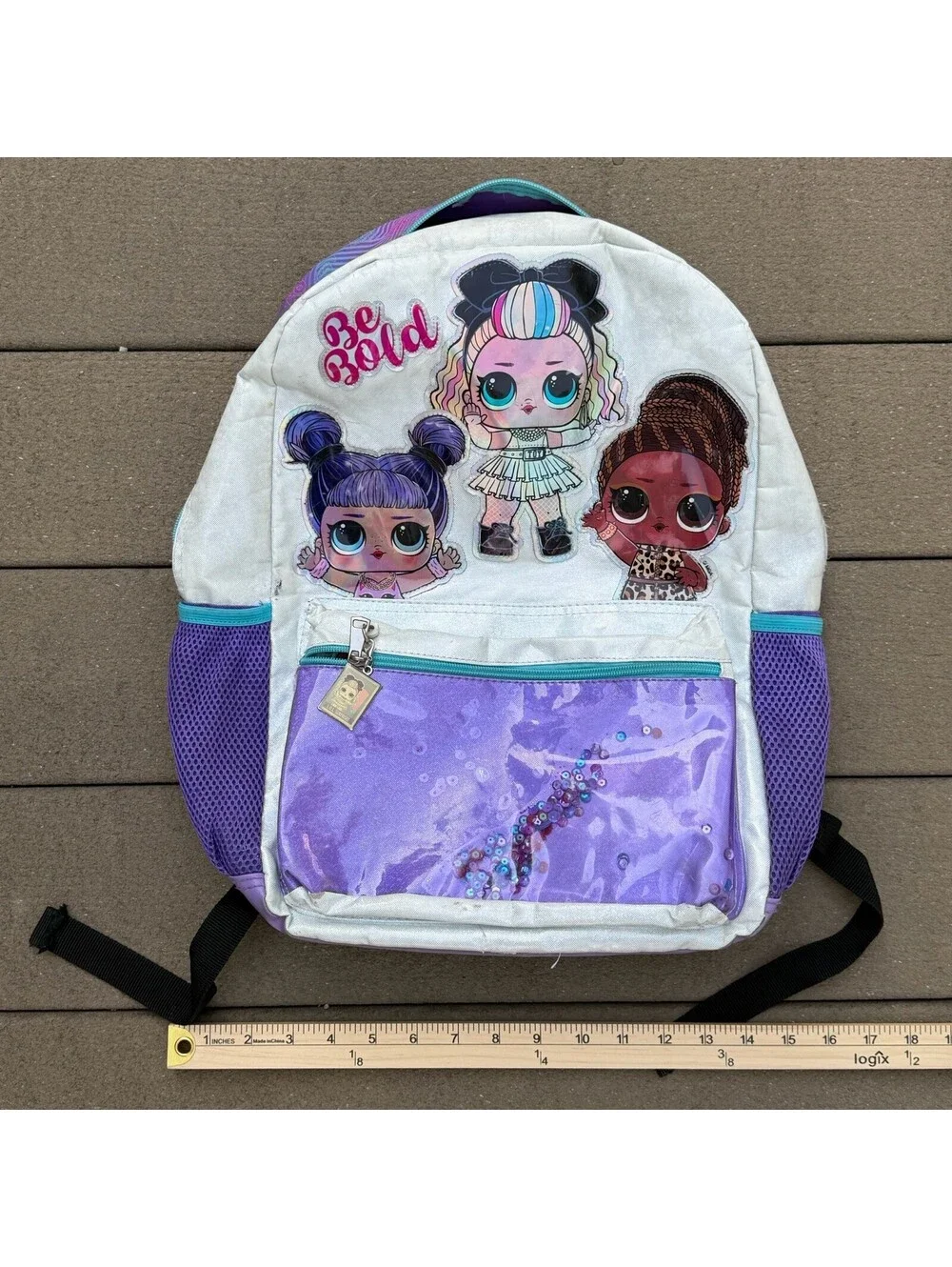 LOL Surprise Be Bold Backpack Book Bag Senior Year Purple Glitter Girls